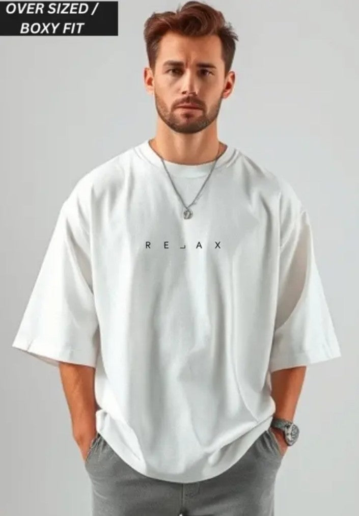 Men Cotton Blend Oversize Tshirt